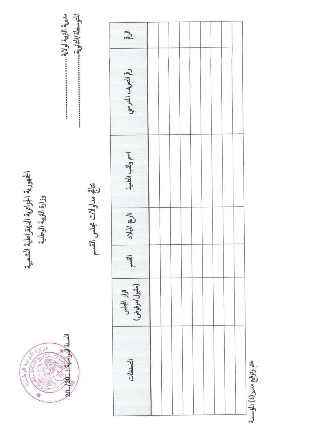 ضبط الترتيبات لاعادة ادماج التلاميذ بعنوان 2025/2024 رزنامة تنفيذ ترتيبات اعادة ادماج التلاميذ للسنة الدراسية 2024-2025